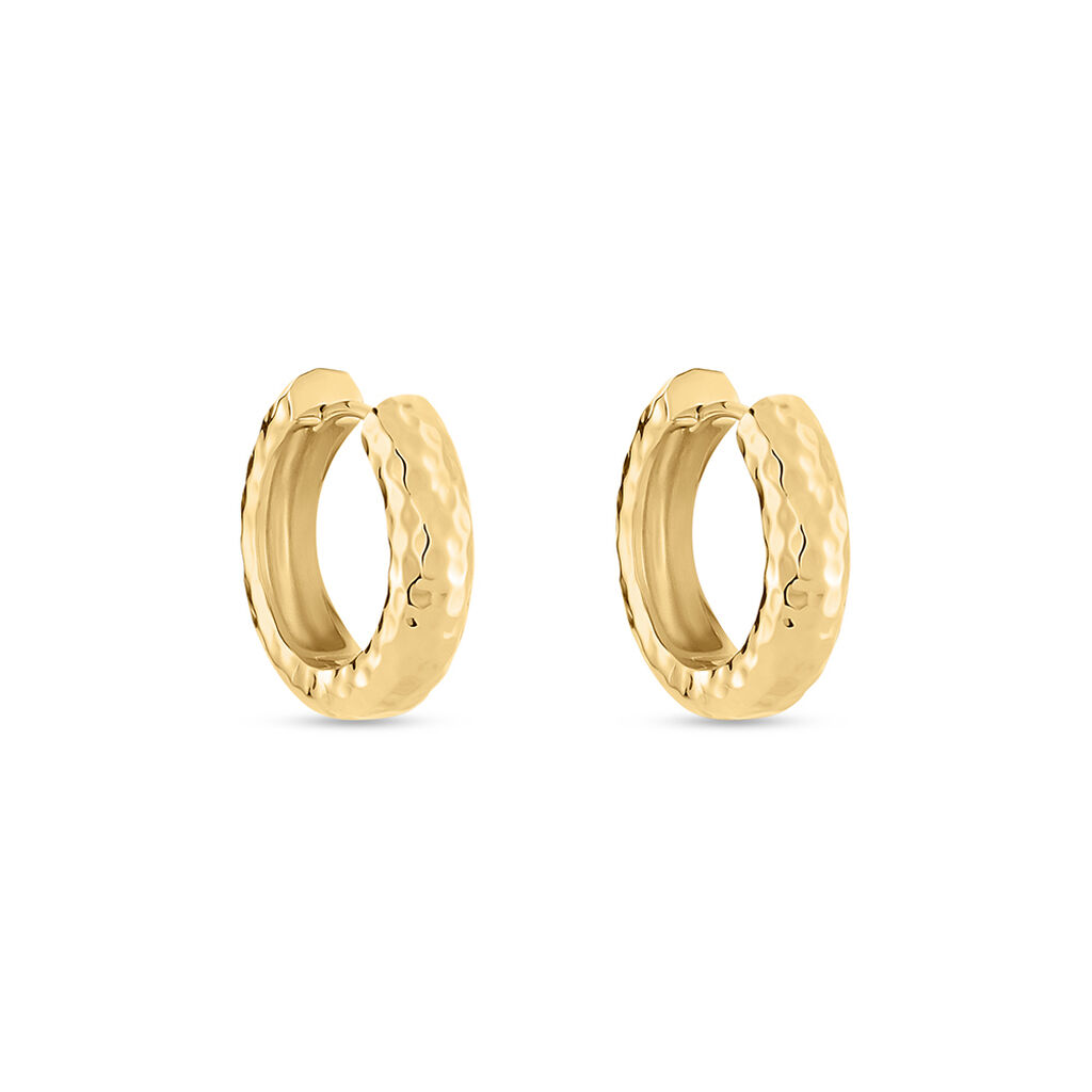 Créoles Ariane Plaqué Or Jaune - Boucles d'oreilles créoles Femme | Histoire d’Or