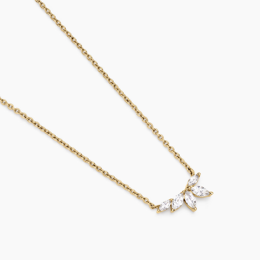Collier Siona Plaque Or Jaune Oxyde De Zirconium - F&ecirc;te des m&egrave;res Femme | Histoire d&rsquo;Or