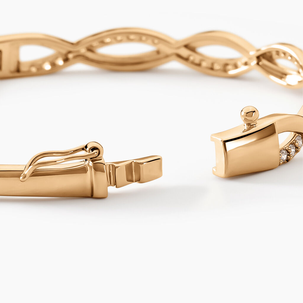 Bracelet Jonc Imae Plaqué Or Jaune Oxyde De Zirconium - Bracelets joncs Femme | Histoire d’Or