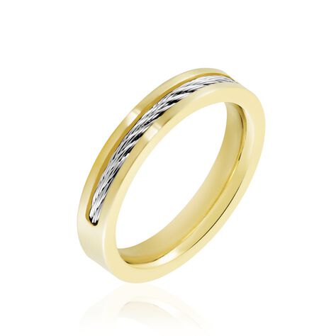 Bague Andro Acier Bicolore - Bagues fantaisie Homme | Histoire d’Or