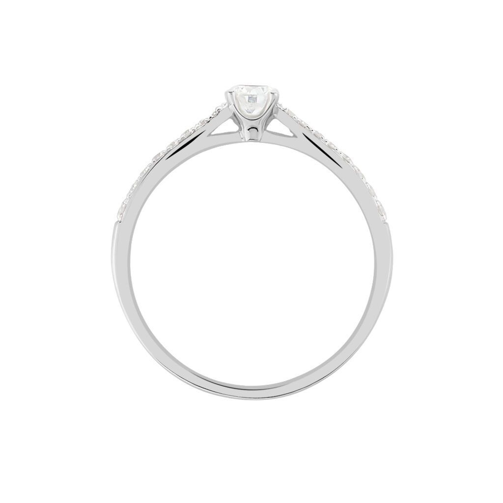 Bague Solitaire Hemera Or Blanc Diamant - Bagues solitaires Femme | Histoire d’Or