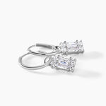 Cr&eacute;oles Baroque Party Argent Blanc Oxyde De Zirconium - Boucles d'oreilles cr&eacute;oles Femme | Histoire d&rsquo;Or