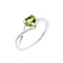 Bague Clothilde Or Blanc Peridot Et Oxyde