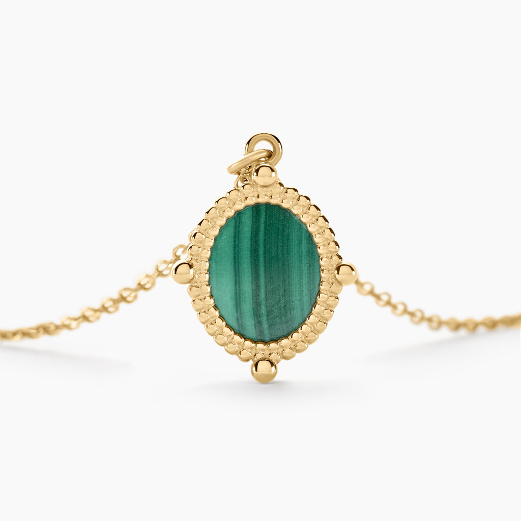 Collier Lucky Gems Or Jaune Malachite - Colliers Femme | Histoire d&rsquo;Or