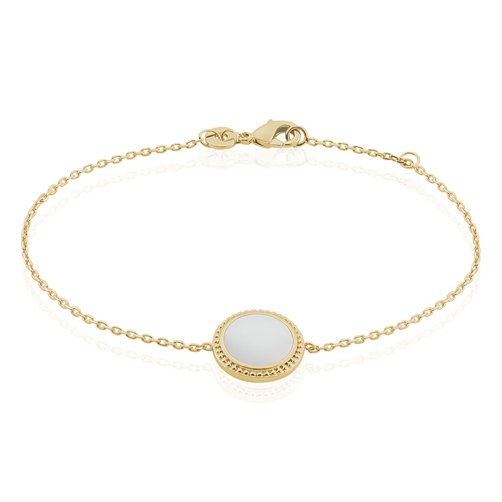 Bracelet Alyhana Plaqu&eacute; Or Jaune Nacre - Bracelets Femme | Histoire d&rsquo;Or