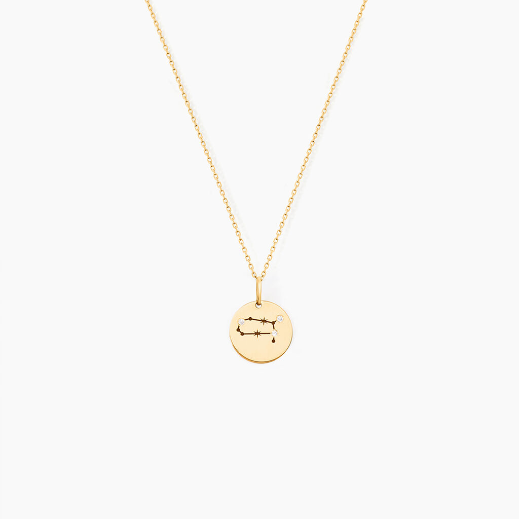 Pendentif Or Jaune Astraea Oxyde De Zirconium - Pendentifs Zodiaque Femme | Histoire d&rsquo;Or