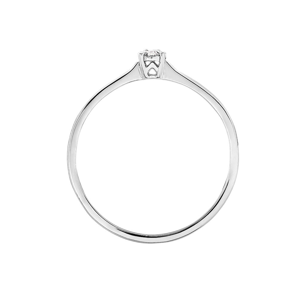 Bague Diamotion Or Blanc Diamant - Bagues solitaires Femme | Histoire d’Or