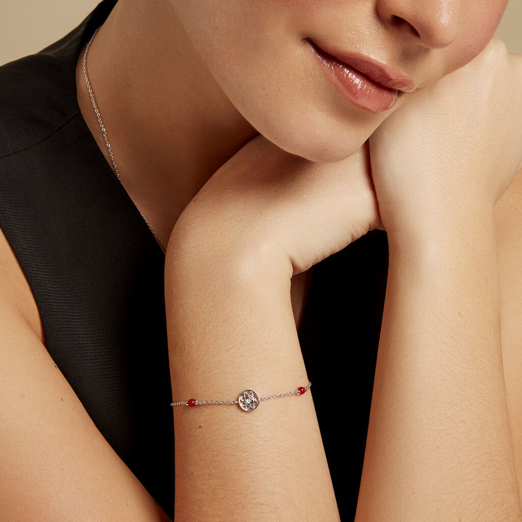 Bracelet Umah Argent Blanc Corail Oxyde De Zirconium - Bracelets Femme | Histoire d’Or