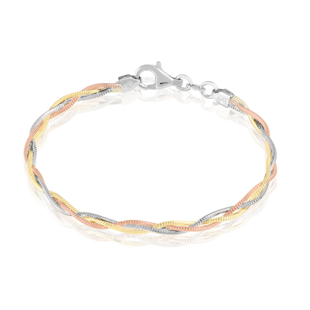Bracelet tressé argent