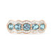 Bague Margaux Or Rose Aigue Marine Et Diamant - Bagues avec pierre Femme | Histoire d’Or