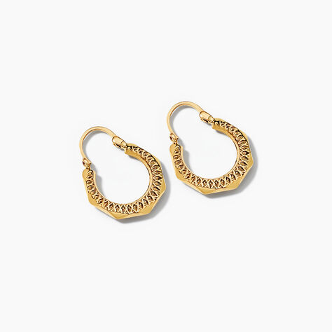 Créoles Keelan Or Jaune - Boucles d'oreilles créoles Femme | Histoire d’Or
