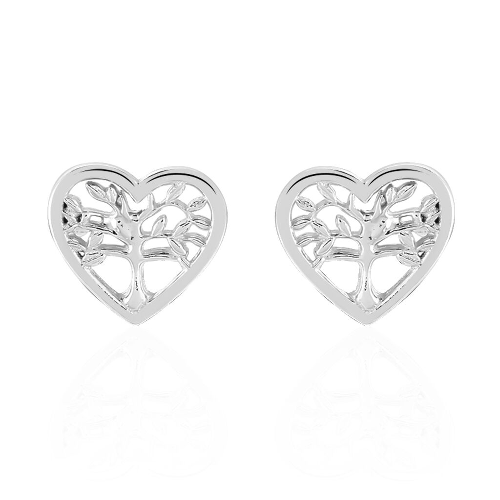 Boucles D'oreilles Pendantes Elwenn Argent Blanc - Boucles d'oreilles fantaisie Femme | Histoire d’Or