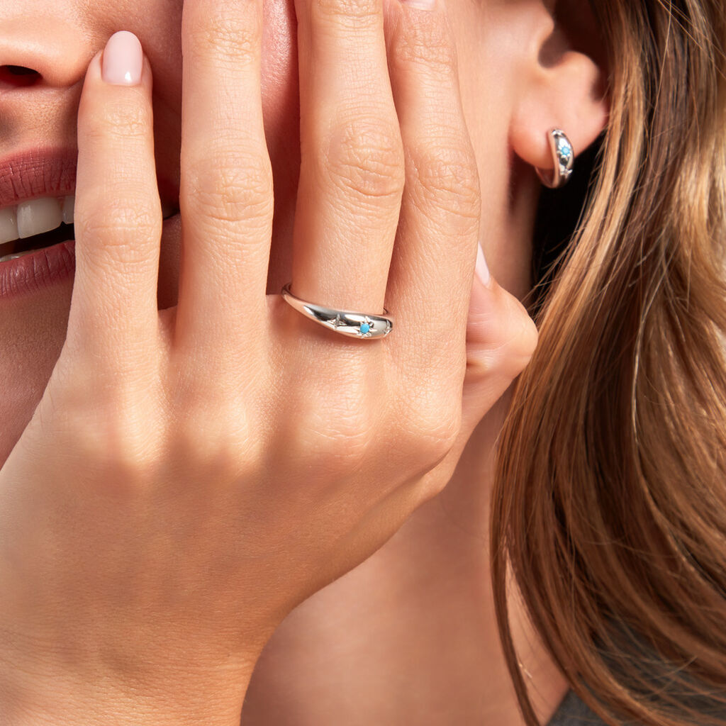 Bague Ocean Argent Blanc Oxyde De Zirconium - Bagues solitaires Femme | Histoire d’Or