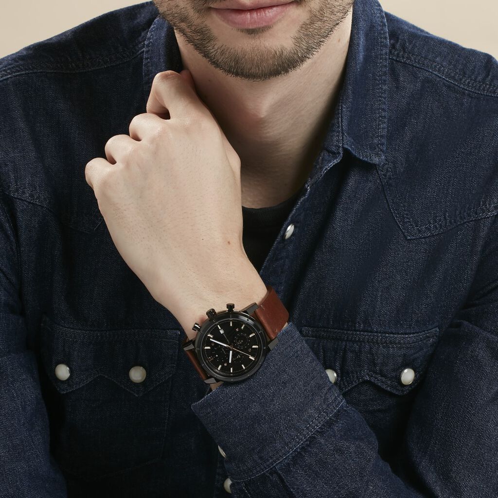 Montre Pierre Lannier Criterium Noir - Montres Homme | Histoire d’Or