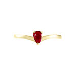 Bague Solitaire Goutte Or Jaune Rubis - Bagues solitaires Femme | Histoire d&rsquo;Or