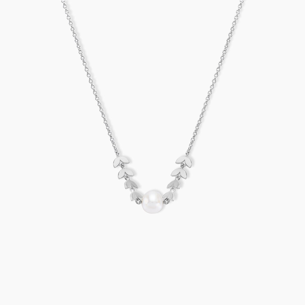Collier Giacobbe Argent Blanc Perle De Culture - Colliers fantaisie Femme | Histoire d&rsquo;Or