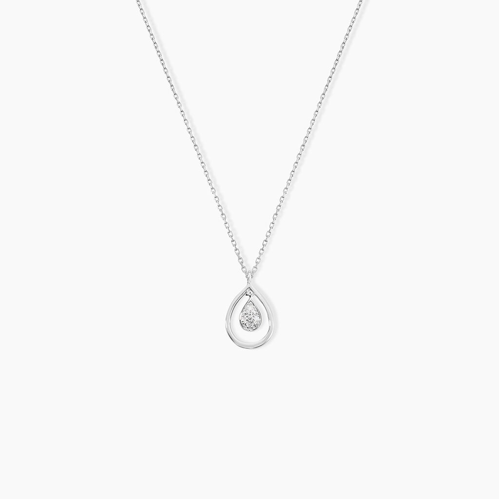 Collier Momaza Or Blanc Diamant - Colliers Femme | Histoire d&rsquo;Or
