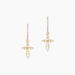 Boucles D'oreilles Pendantes Chastity Or Jaune Oxyde De Zirconium - Boucles d'oreilles pendantes Femme | Histoire d’Or