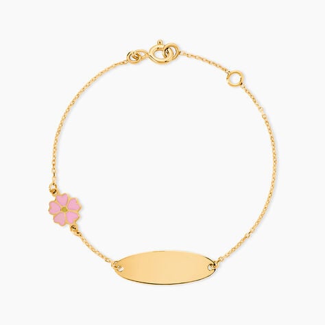 Bracelet Identit&eacute; Gaspardine Maille For&ccedil;at Or Jaune - Bracelets Communion Enfant | Histoire d&rsquo;Or