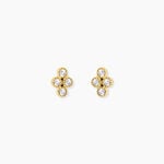 Boucles D'Oreilles Puces Ivy Acier Jaune Oxyde De Zirconium - Boucles d'oreilles fantaisie Femme | Histoire d&rsquo;Or