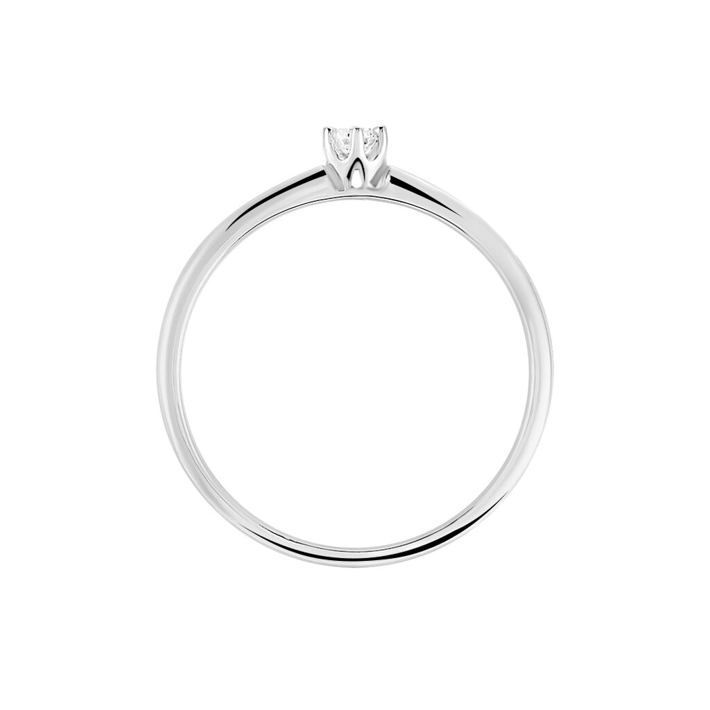 Bague Solitaire Liseline Or Blanc Diamant - Bagues solitaires Femme | Histoire d’Or