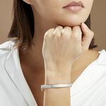 Bracelet Jonc Thaira Argent Blanc - Bracelets joncs Femme | Histoire d&rsquo;Or
