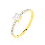 Bague Solitaire Sedonia Or Jaune Oxyde De Zirconium - Bagues solitaires Femme | Histoire d&rsquo;Or