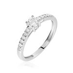 Bague Eliisa Or Blanc Diamant - Bagues solitaires Femme | Histoire d&rsquo;Or