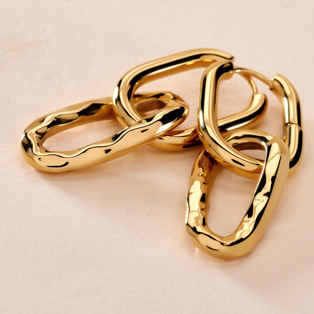 Boucles D'oreilles Pendantes Gold Aura Acier Jaune - Boucles d'oreilles fantaisie Femme | Histoire d’Or