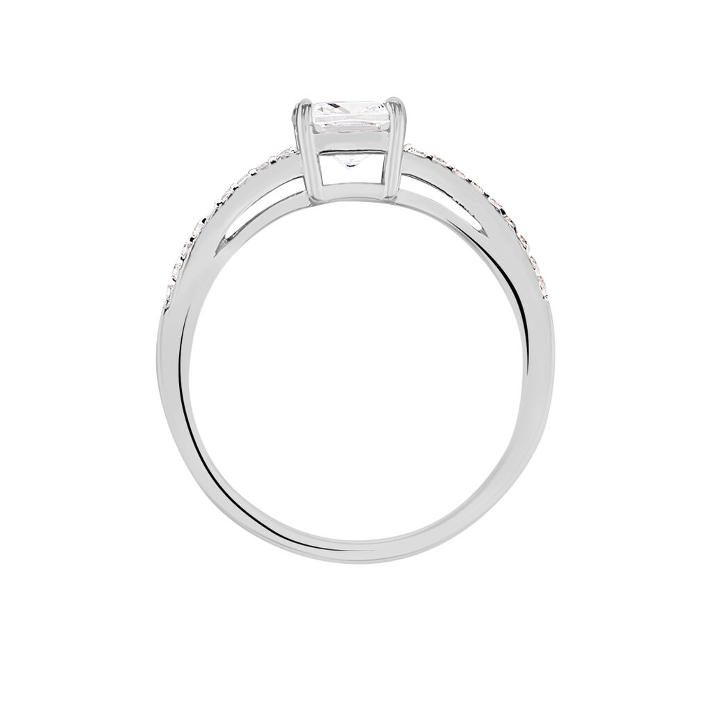 Bague Solitaire Celina Argent Blanc Oxyde De Zirconium - Bagues solitaires Femme | Histoire d’Or