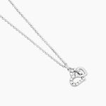 Collier Laugane Argent Blanc Oxyde De Zirconium - Colliers fantaisie Femme | Histoire d&rsquo;Or