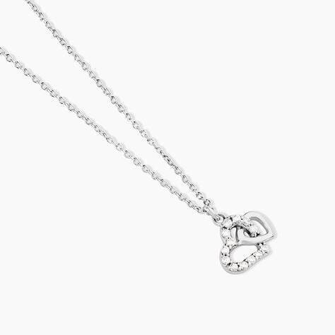 Collier Laugane Argent Blanc Oxyde De Zirconium - Colliers fantaisie Femme | Histoire d&rsquo;Or