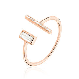 Bague Tea Argent Blanc Rose Oxyde De Zirconium - Bagues avec pierre Femme | Histoire d’Or
