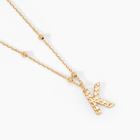 Collier Plaqu&eacute; Or Jaune Lettra - Colliers fantaisie Femme | Histoire d&rsquo;Or