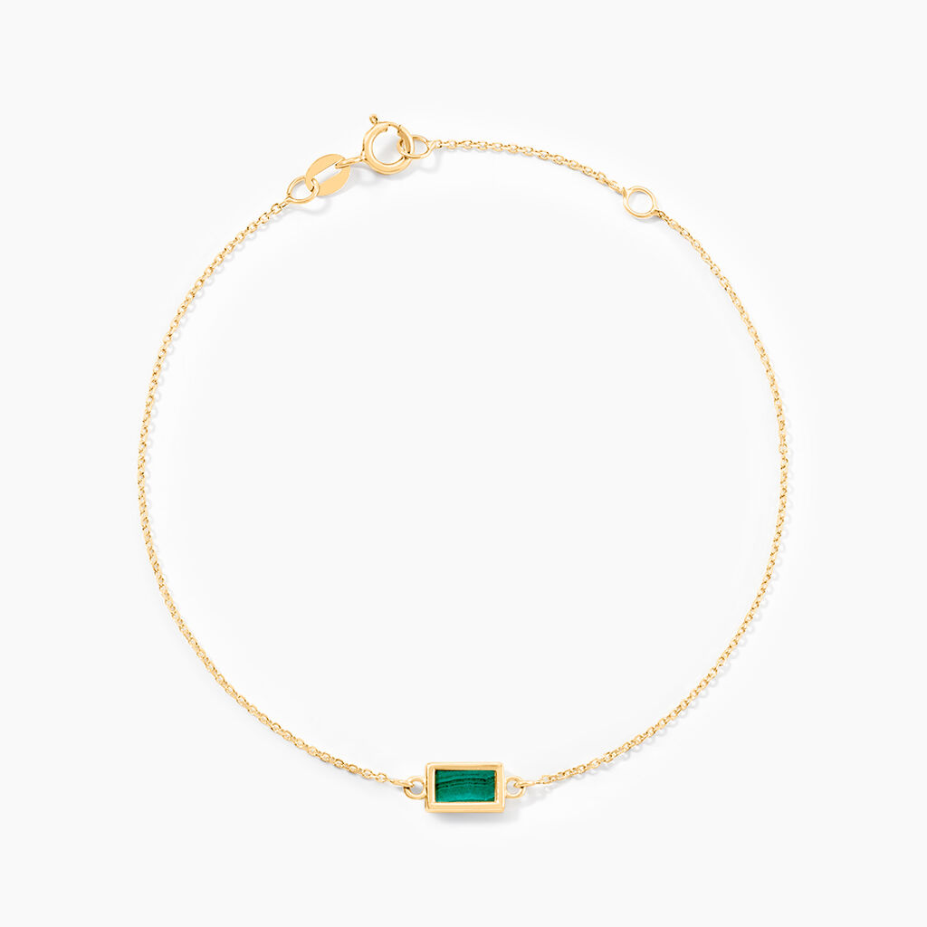 Bracelet Hallie Or Jaune Malachite - Bracelets Femme | Histoire d&rsquo;Or