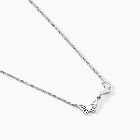 Collier Thecla Argent Blanc Oxyde De Zirconium - Colliers fantaisie Femme | Histoire d&rsquo;Or