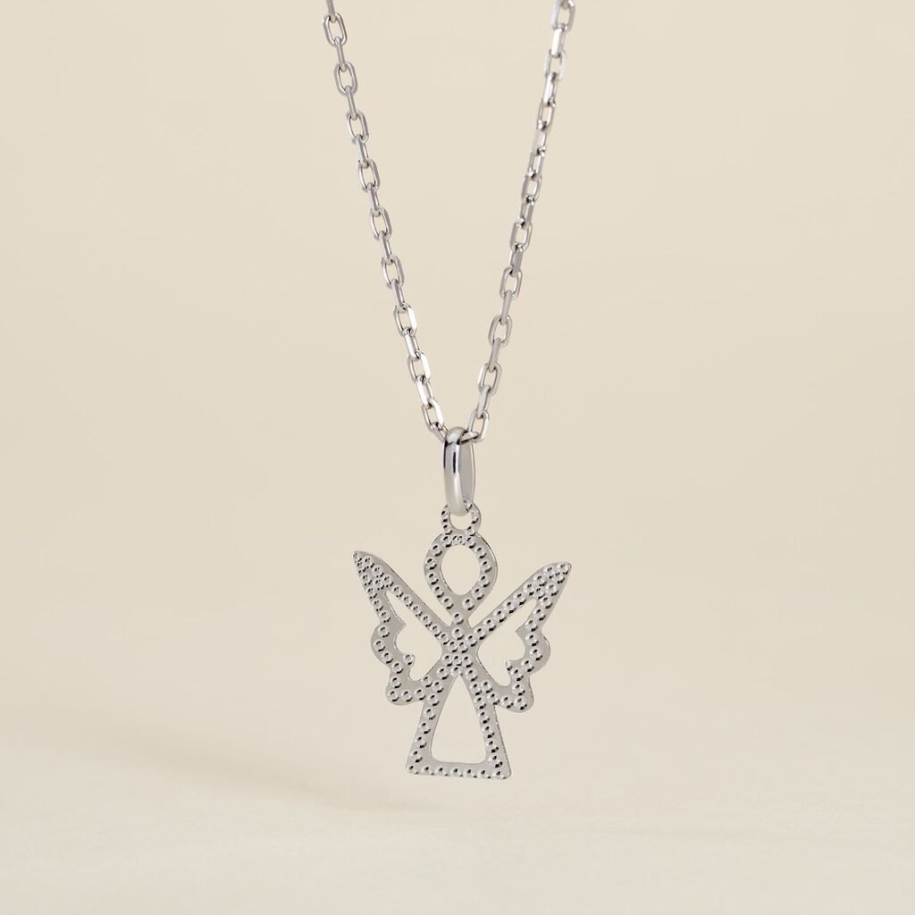 Pendentif Estrellita Ange Or Blanc - Pendentifs Communion Femme | Histoire d&rsquo;Or