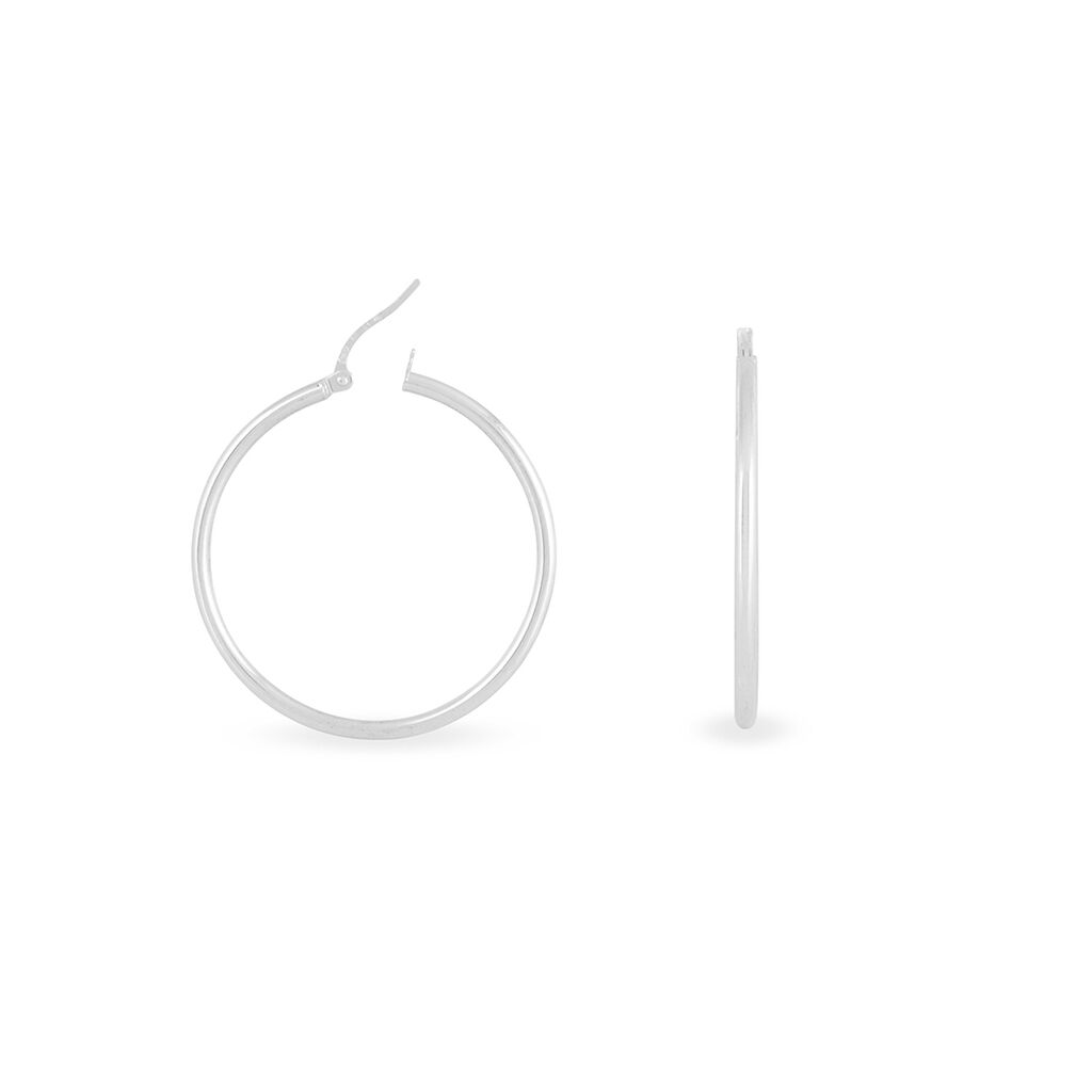 Cr&eacute;oles Verania Or Blanc - Boucles d'oreilles cr&eacute;oles Femme | Histoire d&rsquo;Or