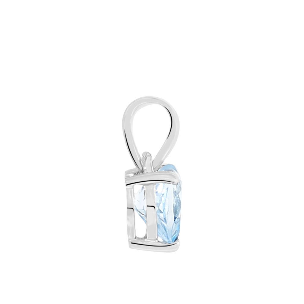 Pendentif Miyah Or Blanc Topaze - Pendentifs Coeur Femme | Histoire d’Or