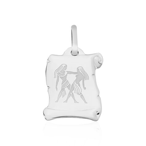 Pendentif Zodiaque Parchemin Argent Blanc - Pendentifs Zodiaque Famille | Histoire d’Or