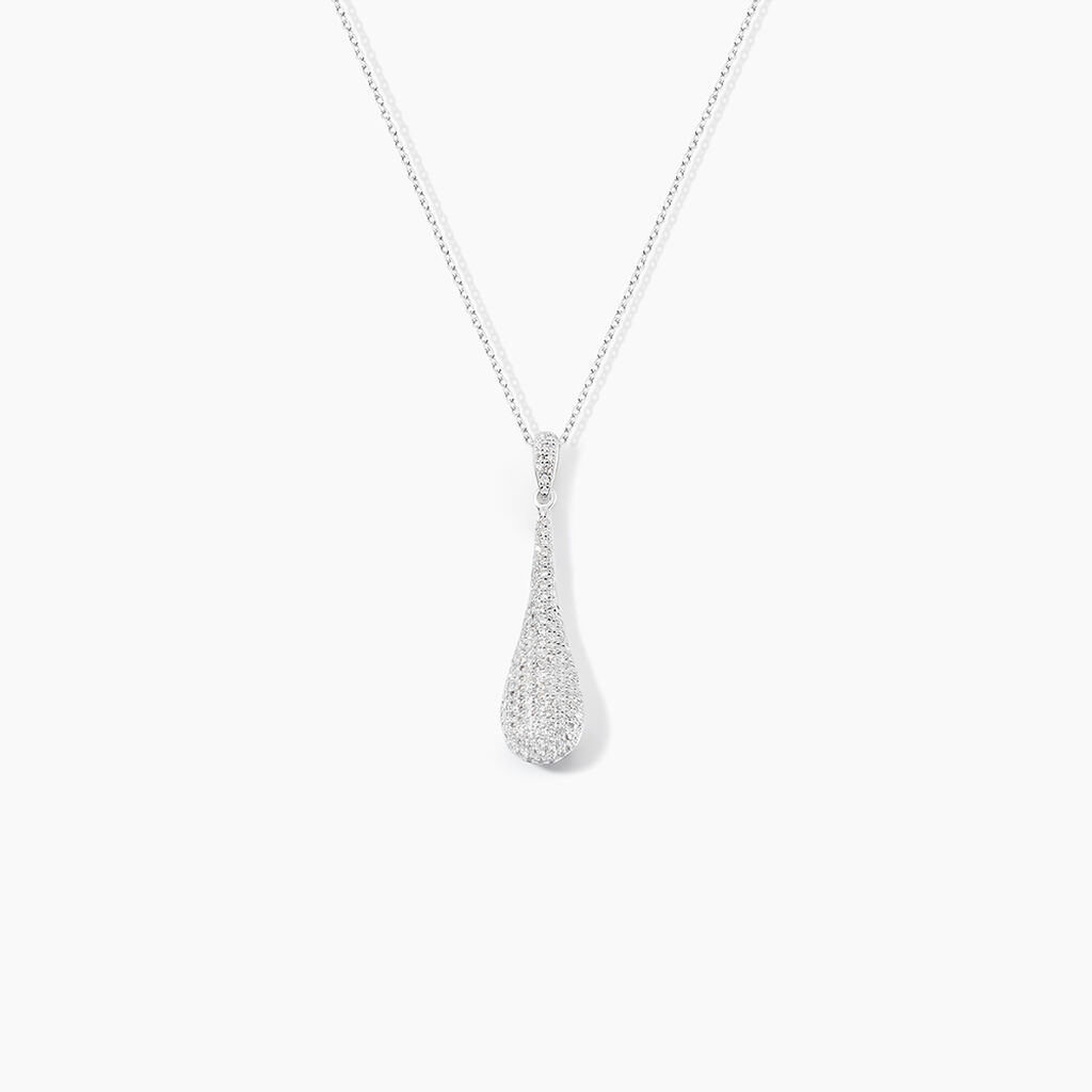 Collier Celine Or Blanc Diamant - Colliers Femme | Histoire d&rsquo;Or