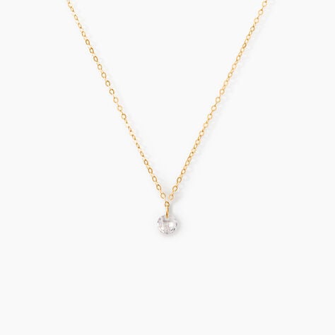 Collier Or Jaune Emilee Oxyde De Zirconium - Colliers Enfant | Histoire d’Or