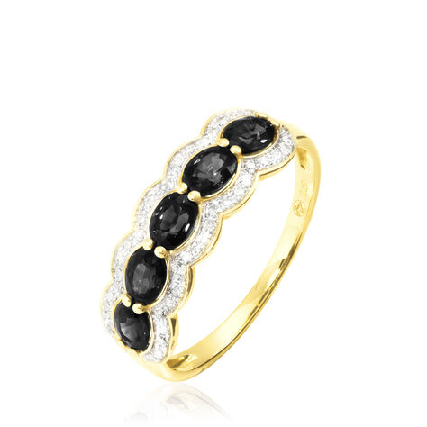 Bague Margaux Or Jaune Onyx Et Diamant - Bagues avec pierre Femme | Histoire d’Or