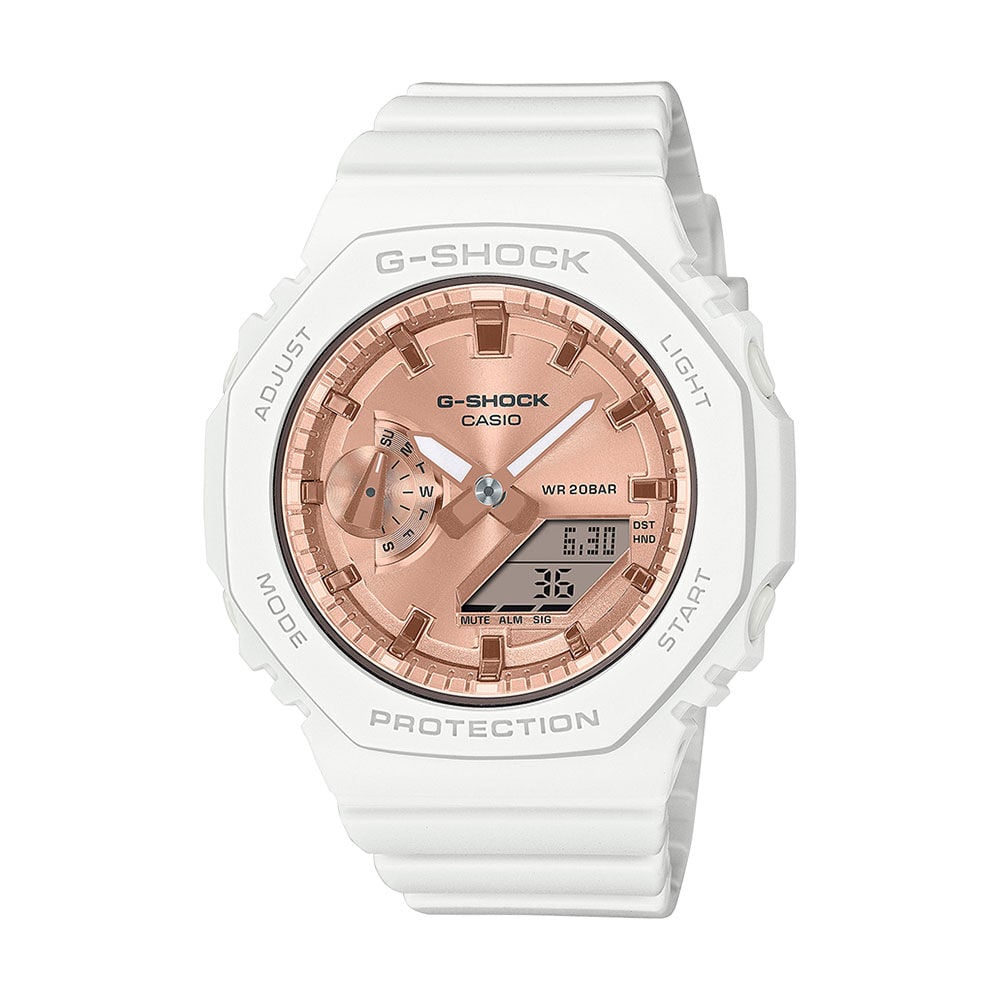 G shock white clearance gold watch
