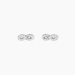 Boucles D'Oreilles Puces Kara Argent Blanc Oxyde De Zirconium - Boucles d'oreilles fantaisie Femme | Histoire d&rsquo;Or