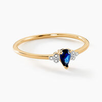 Bague Moss Or Jaune Saphir Diamant