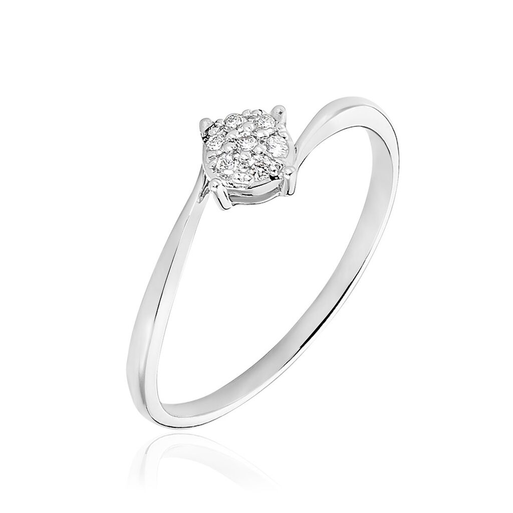 Bague Lysia Or Blanc Diamant - Bagues avec pierre Femme | Histoire d’Or