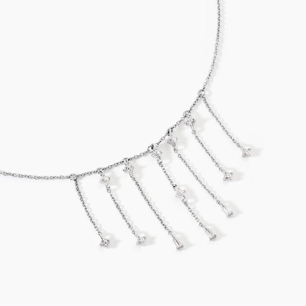 Collier Rain Argent Blanc Oxyde De Zirconium -  Femme | Histoire d&rsquo;Or