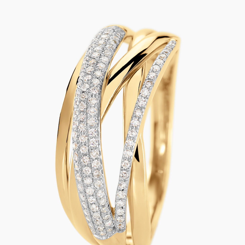 Bague Elodea Or Jaune Diamant - Bagues avec pierre Femme | Histoire d&rsquo;Or