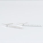 Boucles D'oreilles Puces Alayna Or Blanc Diamant - Boucles d'oreilles pendantes Femme | Histoire d&rsquo;Or